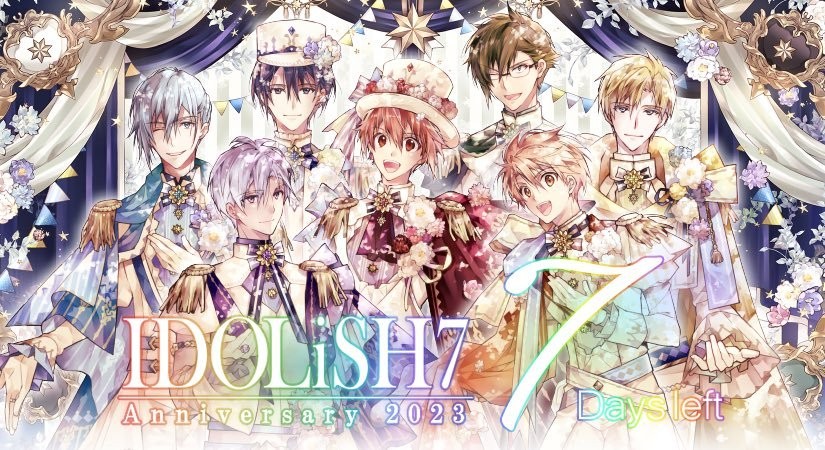 《IDOLiSH7》7周年一织、大和、三月高清手机壁纸